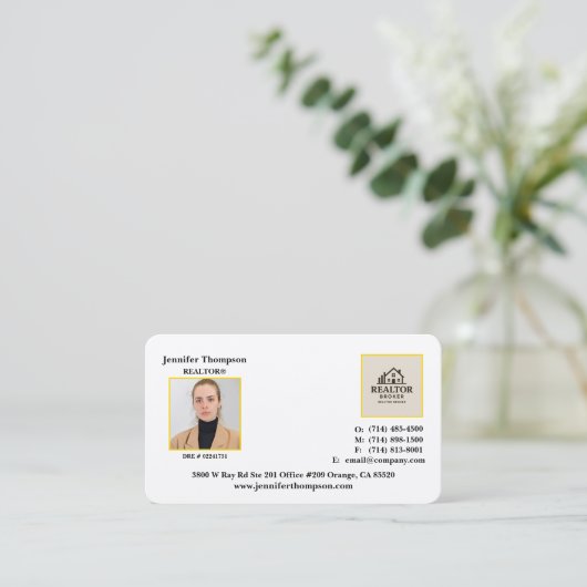 Elegant professioneel Visitekaartje voor makelaars (Staand voorkant)