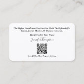 Elegant professioneel Visitekaartje voor makelaars (Achterkant)