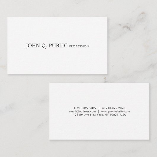 Elegant professioneel vloeiend modern design visitekaartje (Voorkant / Achterkant)