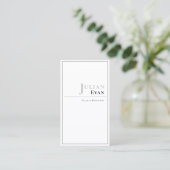 Elegant Professioneel Wit Visitekaartje (Staand voorkant)