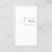 Elegant Professioneel Wit Visitekaartje (Voorkant)