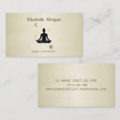 Elegant Professioneel Yoga Meisje Moon Sun Visitekaartje (Voorkant / Achterkant)