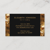 Elegant Professioneel Zwart Goud Glitter Folie Gla Visitekaartje (Achterkant)