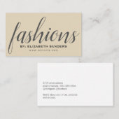 Elegant Professionele Beige Visitekaartje (Voorkant / Achterkant)