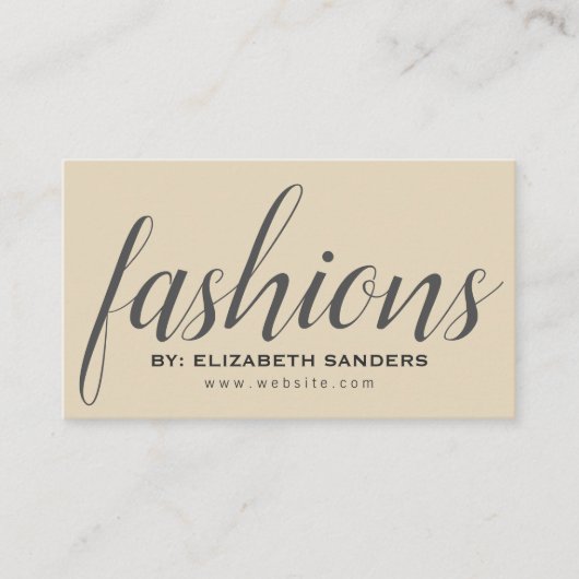Elegant Professionele Beige Visitekaartje (Voorkant)