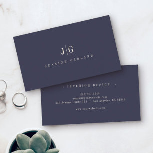 Elegant Professionele Eenvoudige Monogram Minimale Visitekaartje