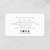Elegant Professionele Eenvoudige Monogram Minimali Visitekaartje (Achterkant)
