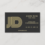 Elegant Professionele Eenvoudige Monogram Minimali Visitekaartje (Achterkant)