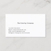 Elegant Professionele foto's Plantgoed Chef Visitekaartje (Achterkant)