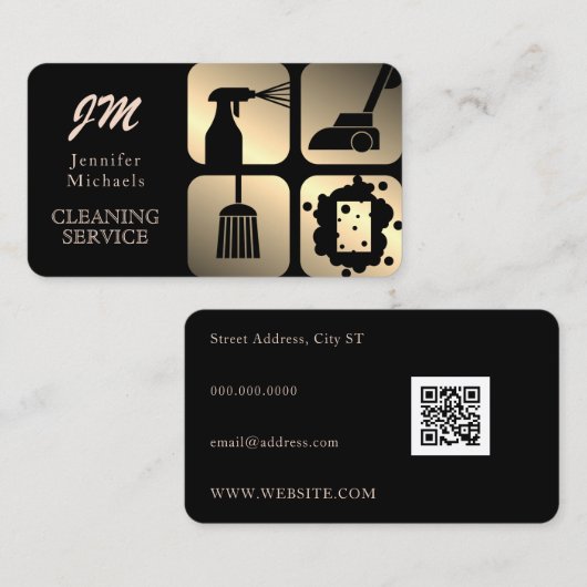 Elegant professionele gouden visitekaartje (Voorkant / Achterkant)