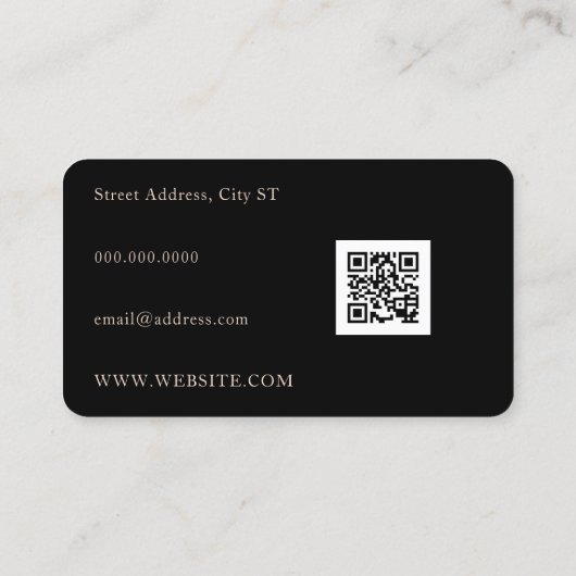 Elegant professionele gouden visitekaartje (Achterkant)