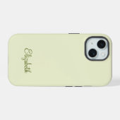 Elegant Professionele Monogram iPhone 15 Case (Achterkant horizontaal)