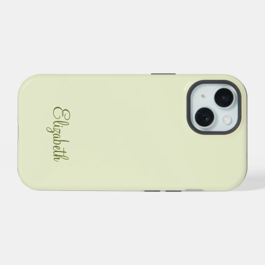 Elegant Professionele Monogram iPhone 15 Case (Achterkant horizontaal)