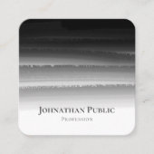 Elegant Professionele Zwarte Borstels Abstract Vierkante Visitekaartje (Voorkant)