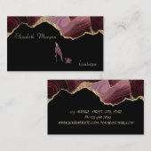 Elegant Proffesional High Heels Burgundy Agate Visitekaartje (Voorkant / Achterkant)
