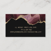 Elegant Proffesional High Heels Burgundy Agate Visitekaartje (Achterkant)