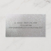 Elegant Proffesional Silver Glitter Faux Lashes Visitekaartje (Achterkant)