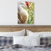 Elegant profiel van een grotere zandheuvelkraan canvas afdruk (Insitu (Slaapkamer))