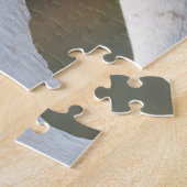 Elegant profiel van een grotere zandheuvelkraan legpuzzel (Zijkant)