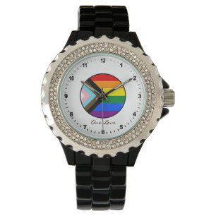 Elegant Progress Rainbow vlag Watch/Pride kleuren Horloge