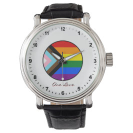 Elegant Progress Rainbow vlag Watch/Pride kleuren Horloge