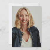 Elegant Proost op 60 Verjaardag Foto Uitnodiging (Achterkant)