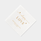 Elegant proost op Custom Gold Hearts bruiloft Folie Servetten (Rechts)