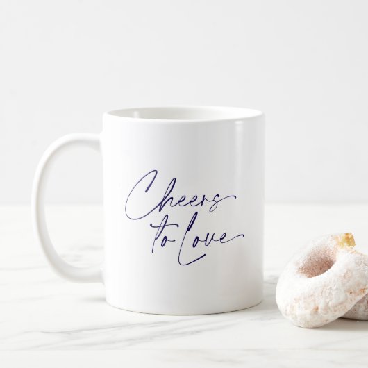 Elegant "Proost op de liefde" Koffiemok (Met donut)