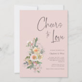 Elegant Proost op Liefde Hand Lettered Vrijgezelle Kaart (Voorkant)