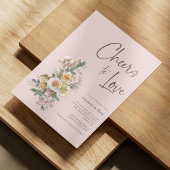 Elegant Proost op Liefde Hand Lettered Vrijgezelle Kaart