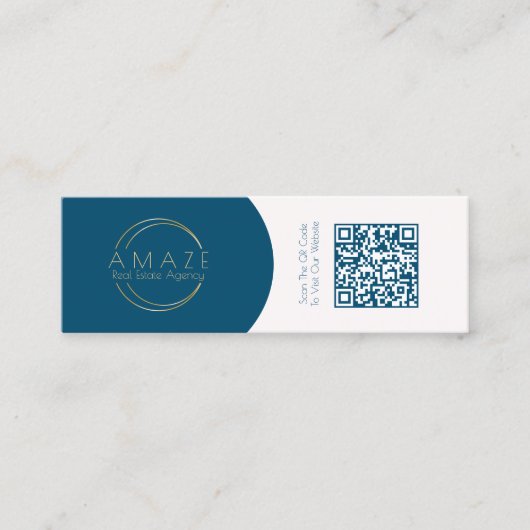 Elegant Property Broker QR Code Visitekaartje (Voorkant)