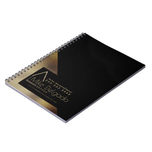 Elegant Property Manager Broker Home Business Notitieboek (Linkerzijde)