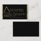 Elegant Property Manager Home Sales Broker Visitekaartje (Voorkant / Achterkant)