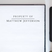 Elegant Property Of Custom Name Simple Book Rubberstempel