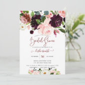 Elegant Protea Cream Blush Rozen Vrijgezellenfeest Kaart (Staand voorkant)