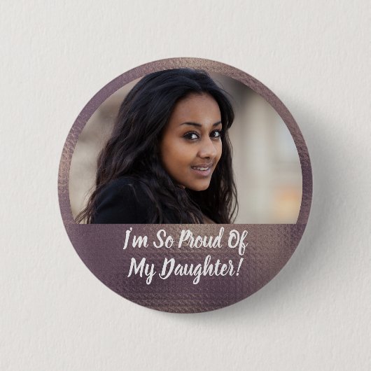Elegant Proud Parent Afstuderen Foto Ronde Button 5,7 Cm (Voorkant)