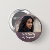 Elegant Proud Parent Afstuderen Foto Ronde Button 5,7 Cm (Voorkant /achterkant)