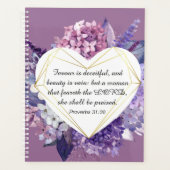 Elegant Proverbs 31 Vrouw Floral Christelijk Plann Planner (Voorkant)