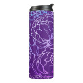 Elegant pruim Modern Monogram Thermosbeker (Gedraaid links)