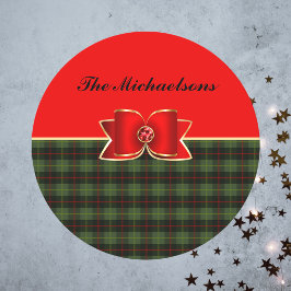 Elegant Pset en Jeweled Bow met naam Ronde Kartonnen Onderzetter