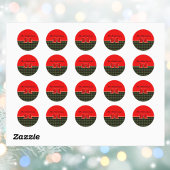 Elegant Pset en Jeweled Bow met naam Ronde Sticker