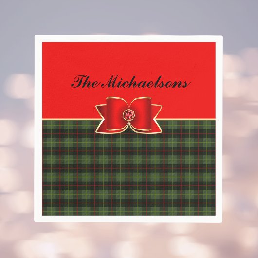 Elegant Pset en Jeweled Bow met naam Servet