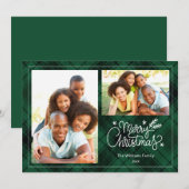 Elegant Pset Merry Kerstmis Kaart (Voorkant / Achterkant)