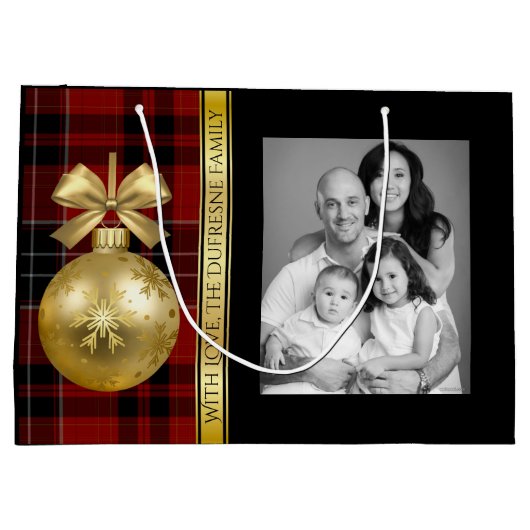 Elegant Pset w. FotoKerstmis Groot Cadeauzakje (Achterkant)