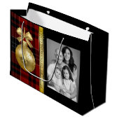 Elegant Pset w. FotoKerstmis Groot Cadeauzakje (Voorkant Gekanteld)