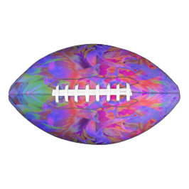 Elegant Psychedelic Decorative Dahlia Flower American Football
