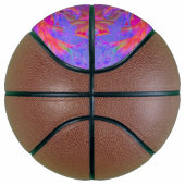 Elegant Psychedelic Decorative Dahlia Flower Basketbal (Rechts)