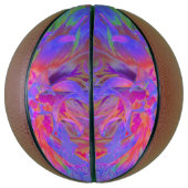 Elegant Psychedelic Decorative Dahlia Flower Basketbal (Verticaal)