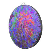 Elegant Psychedelic Decorative Dahlia Flower Dartbord (Voorkant Rechts)