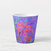 Elegant Psychedelic Decorative Dahlia Flower Latte Mok (Voorkant)